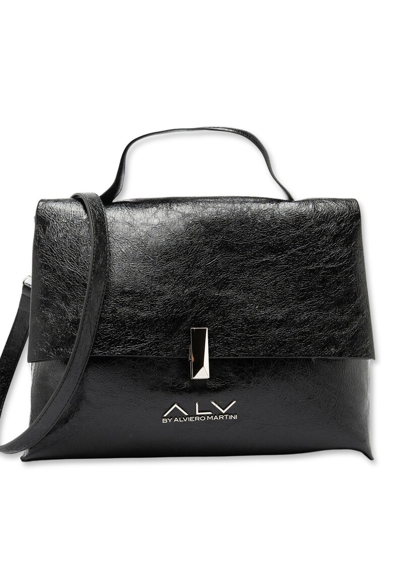 Geanta crossbody cu detaliu logo Celeste Elite - Negru