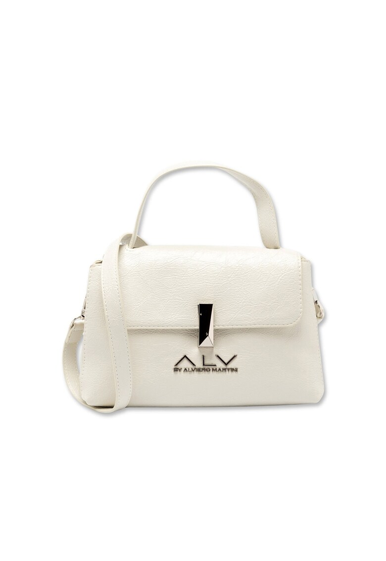 Geanta crossbody din piele ecologica Solara Ultra - Crem