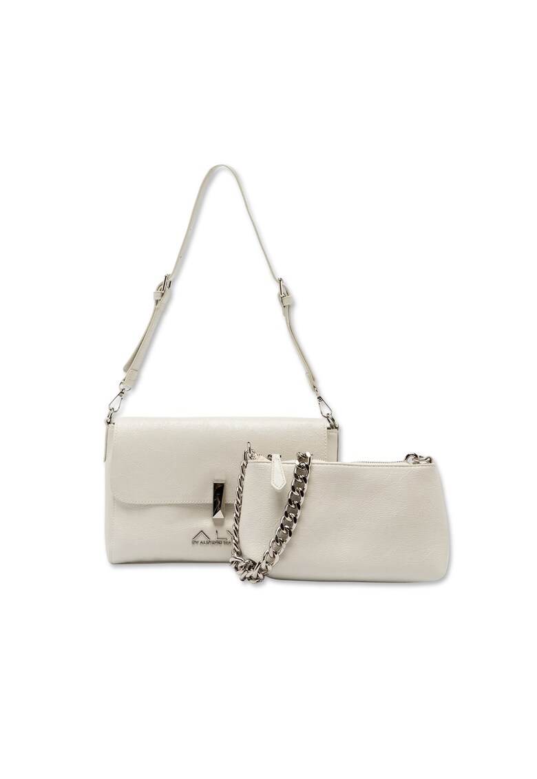 Geanta crossbody din piele ecologica Eolande Plus - Crem