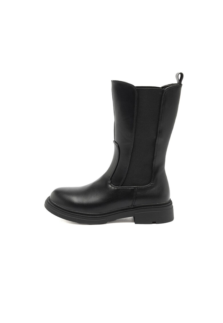 Ghete medii din piele ecologica Eridana Lux - Negru