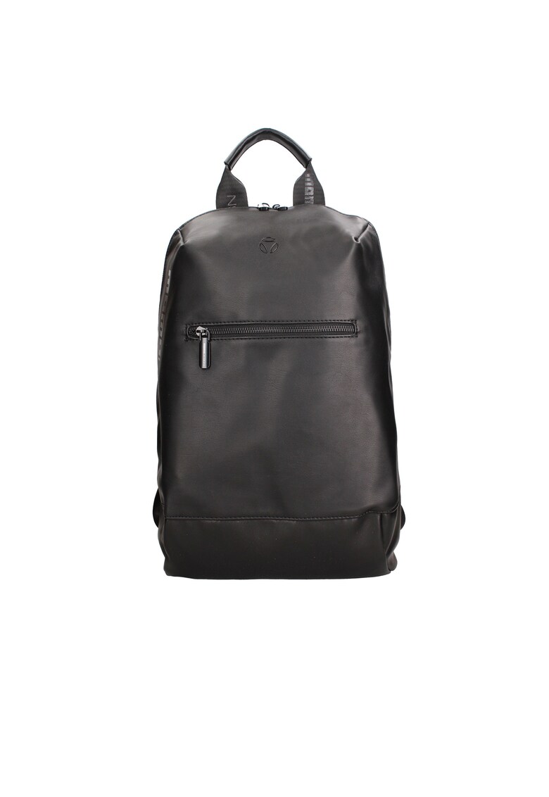 Rucsac din piele ecologica cu buzunar frontal Erebus - Negru