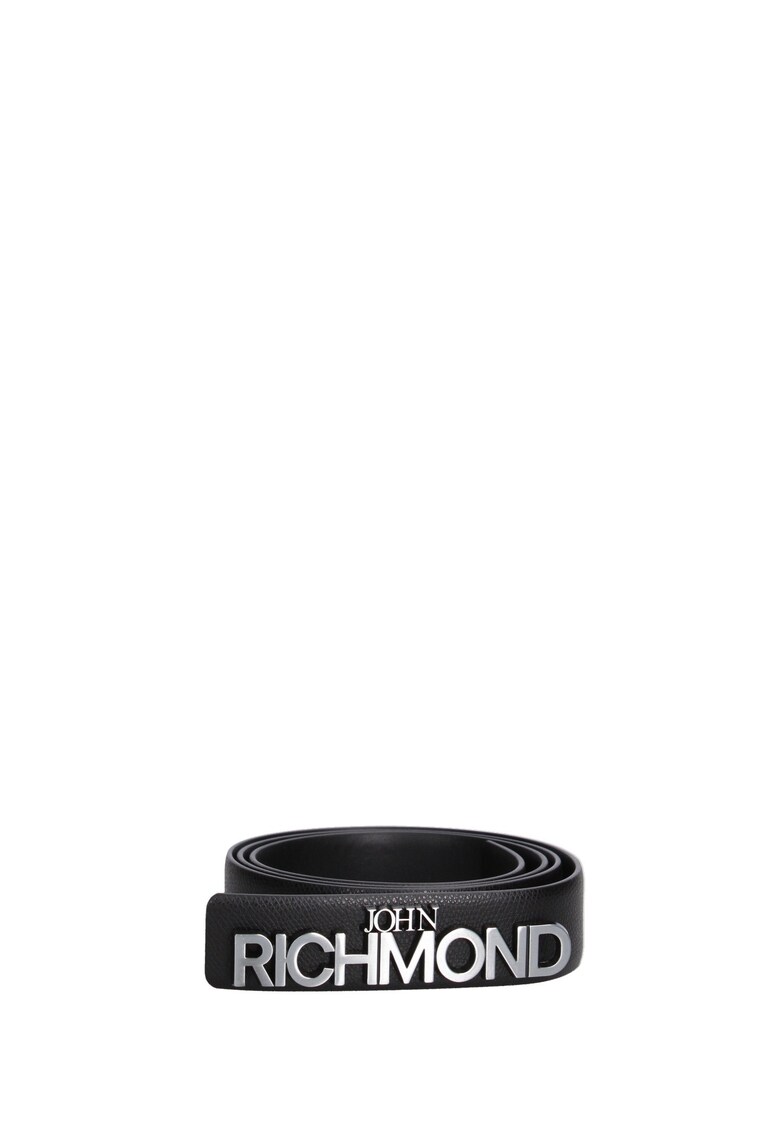 Curea din piele cu logo Corvino - Negru