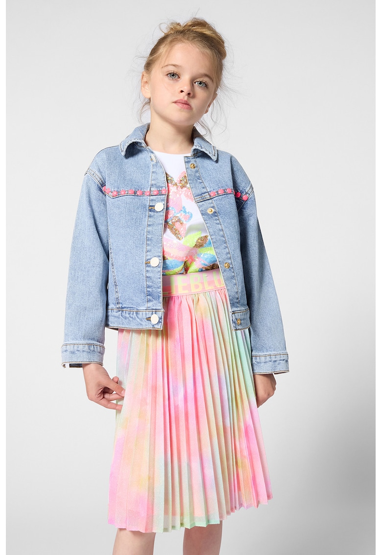 Tricou cu aplicatii de paiete - Alb