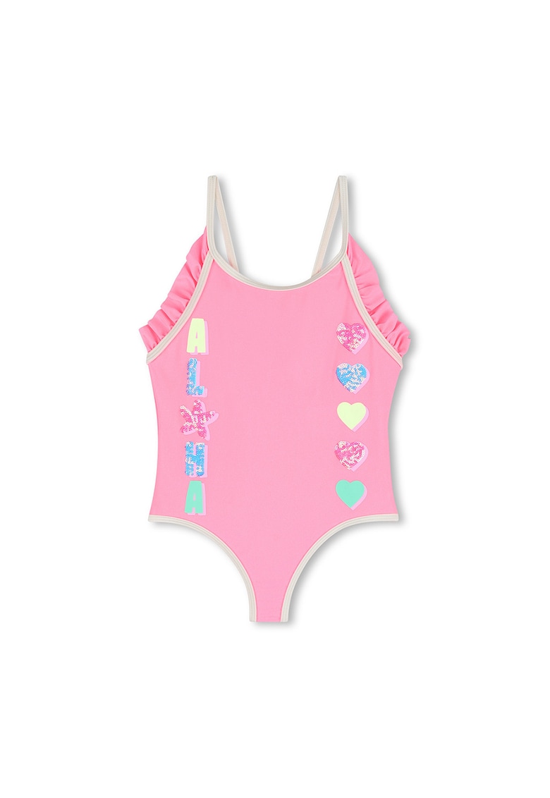Costum de baie cu paiete - Roz deschis
