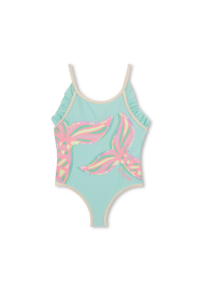 Costum de baie cu paiete - Verde pal