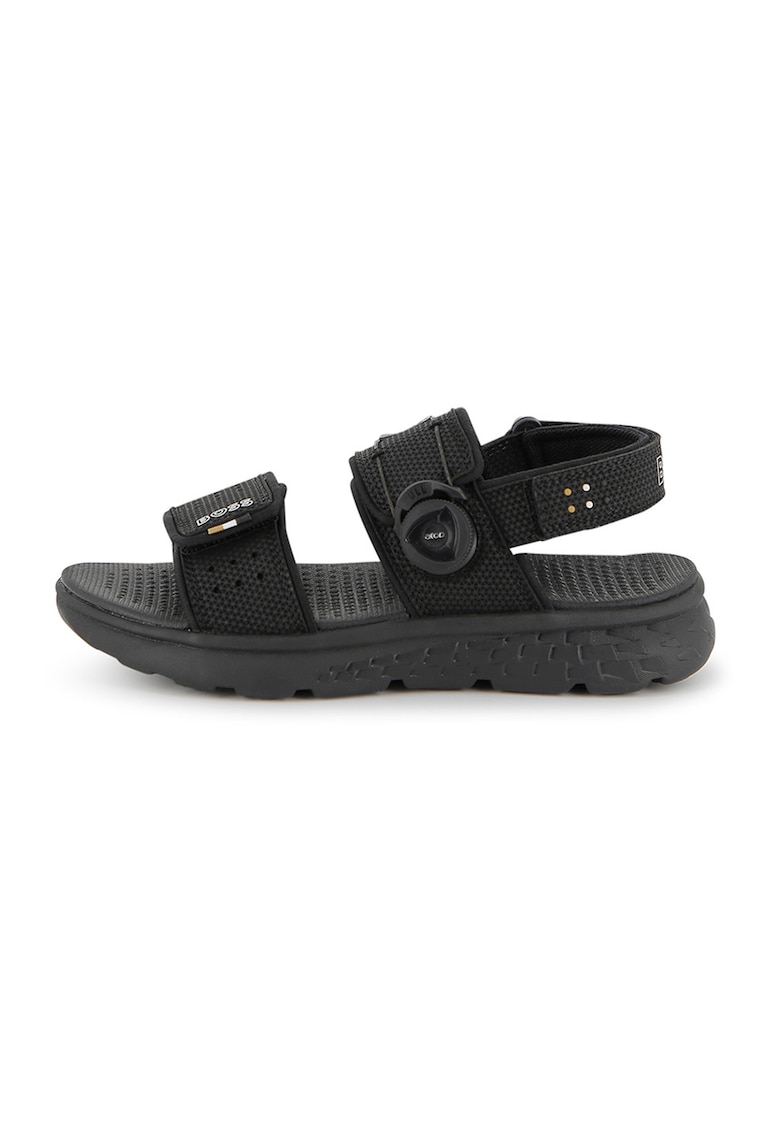 Sandale textile cu logo - Negru