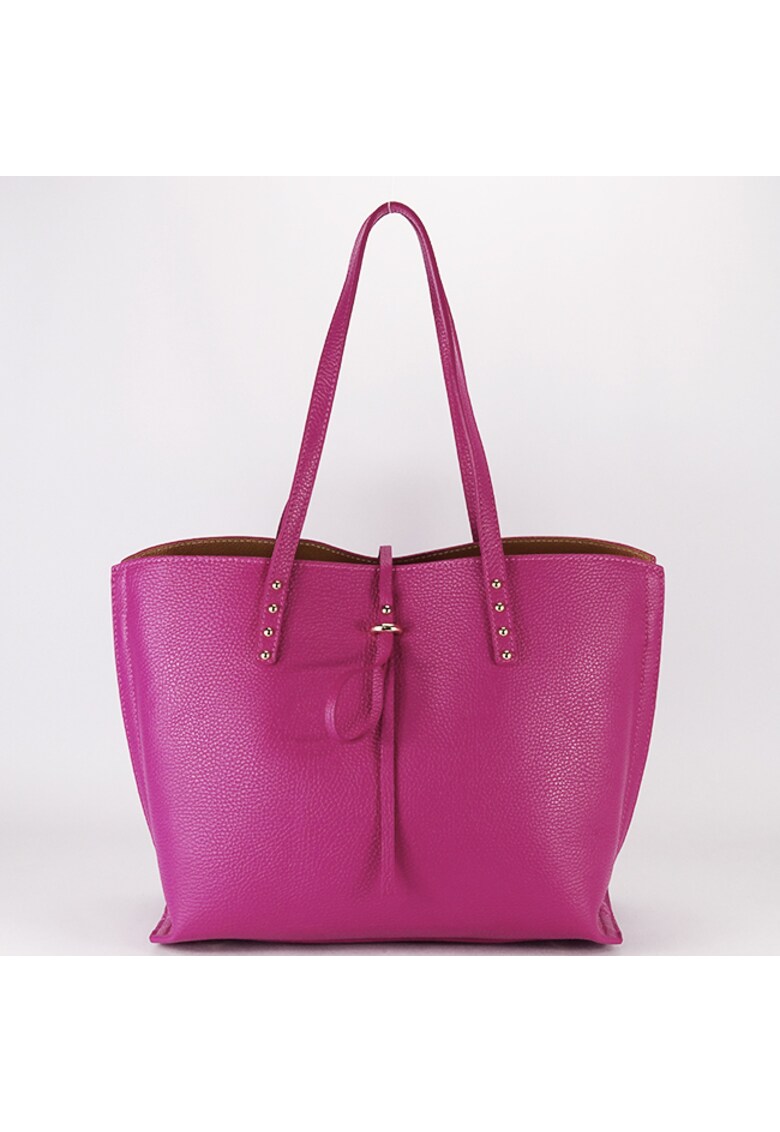 Geanta mare fucsia din piele naturala 1740 M8 19171 - Fucsia