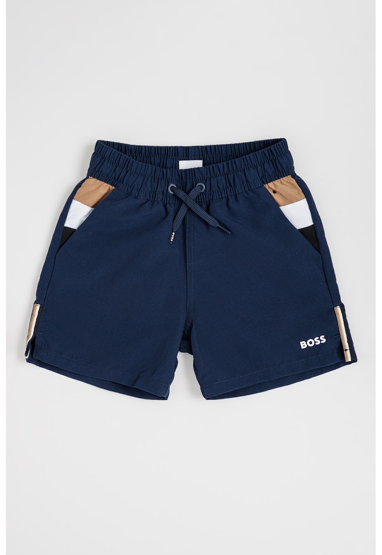 Pantaloni scurti de baie cu buzunare laterale - Bleumarin