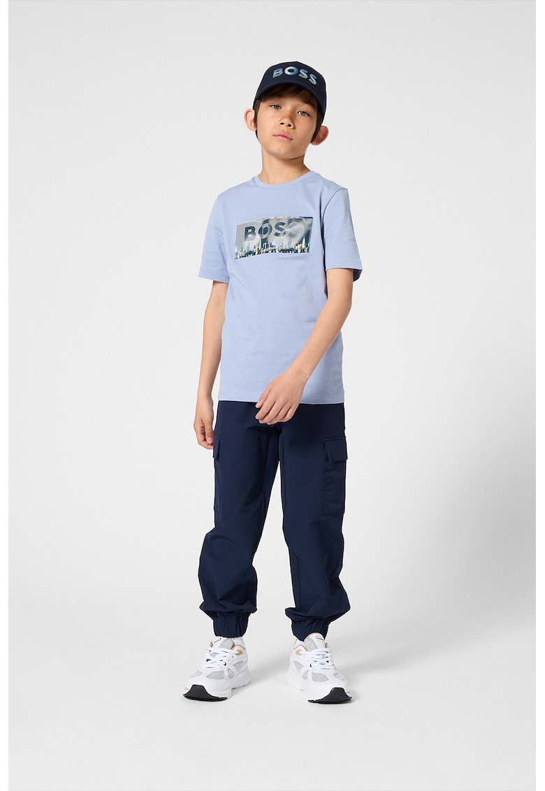 Pantaloni relaxed fit cu snur - Albastru ultramarin