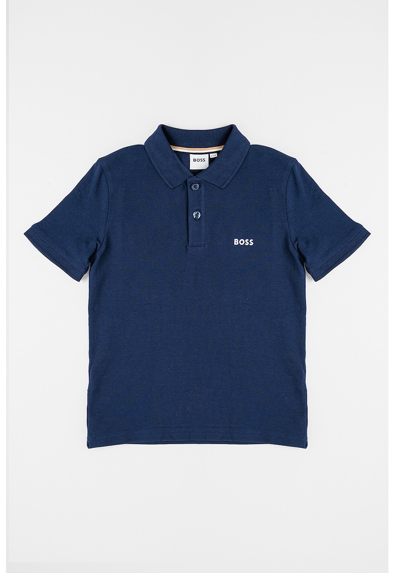 Tricou polo din amestec de bumbac - Bleumarin