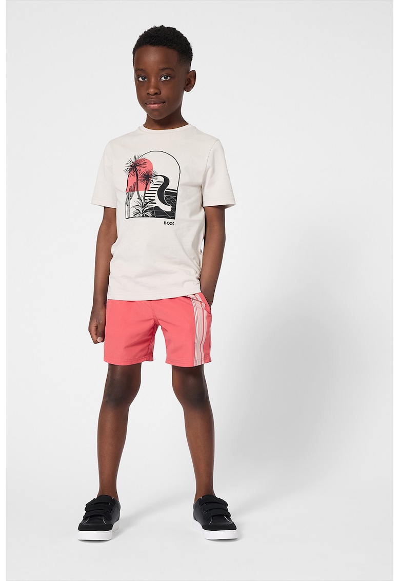 Tricou de bumbac cu imprimeu - Grej