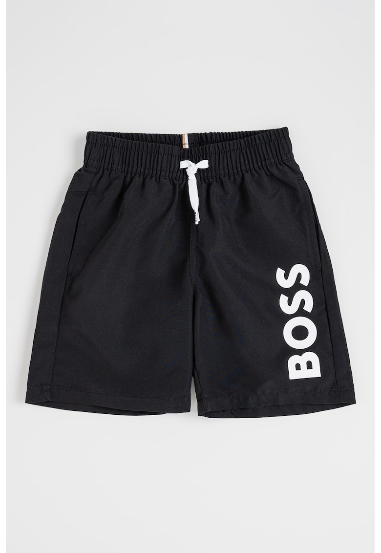 Pantaloni scurti de baie cu logo - Negru carbon