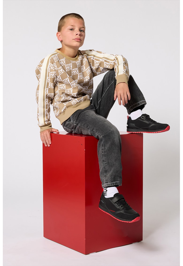 Blugi drepti cu talie medie - Gri