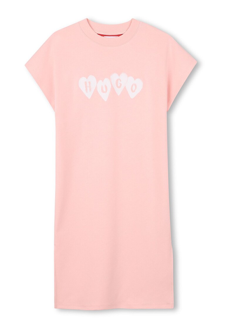 Rochie din bumbac cu imprimeu - Roz pastel/Roz pal