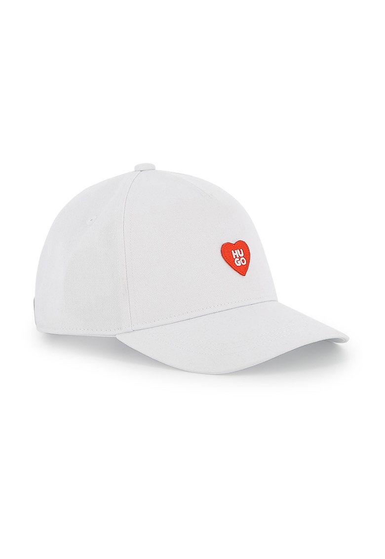 Sapca ajustabila de baseball cu logo brodat - Alb
