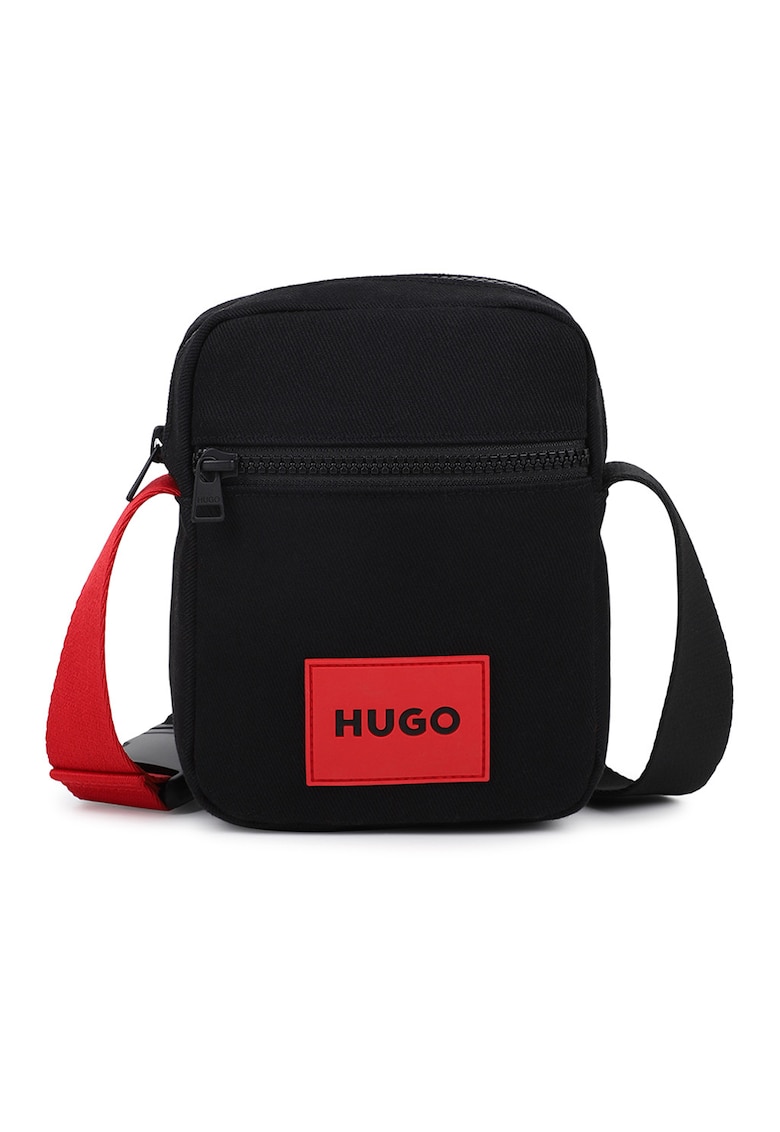 Geanta crossbody cu detalii logo - Rosu/Negru