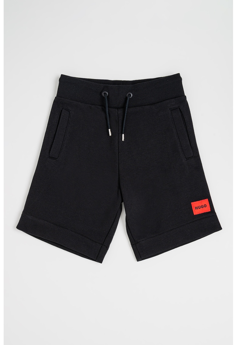 Pantaloni scurti de trening cu doua buzunare - Negru
