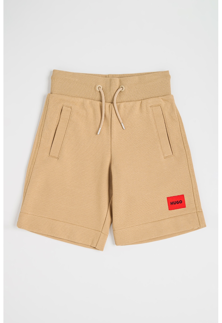 Pantaloni scurti de trening cu doua buzunare - Maro camel