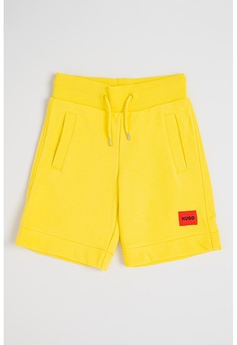 Pantaloni scurti de trening cu doua buzunare - Galben