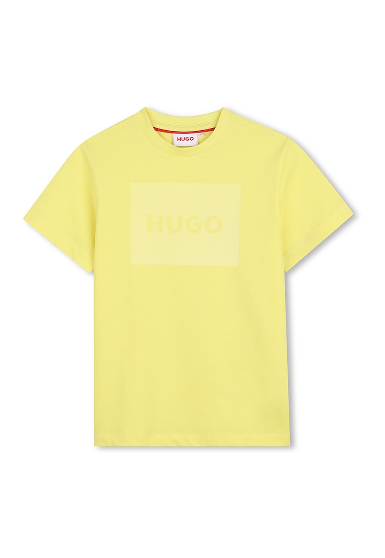 Tricou de bumbac cu imprimeu logo - Galben
