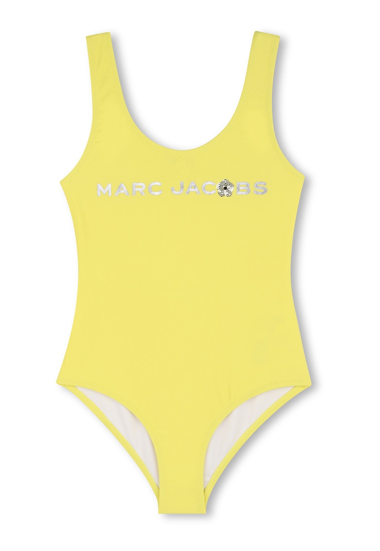 Costum de baie intreg cu decupaj pe partea din spate - Galben