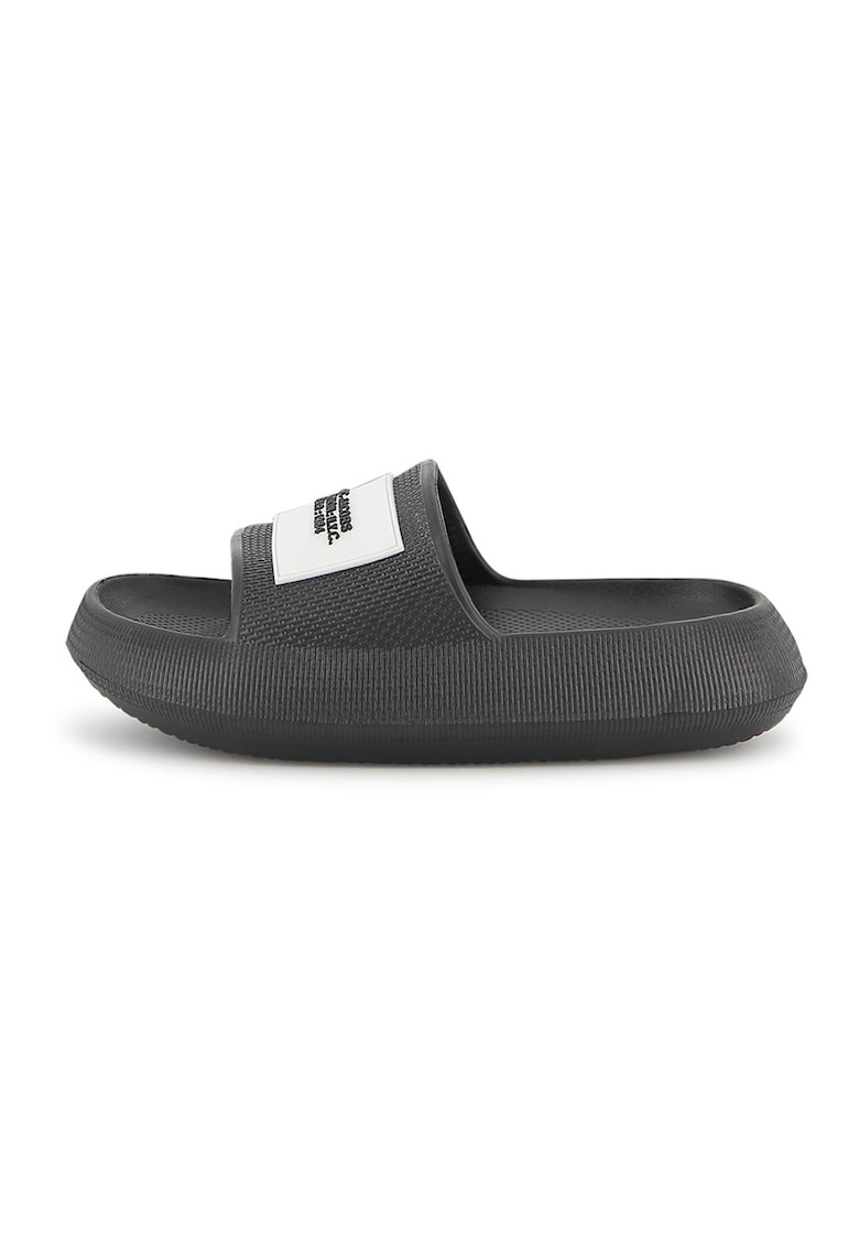 Papuci cu logo - Negru