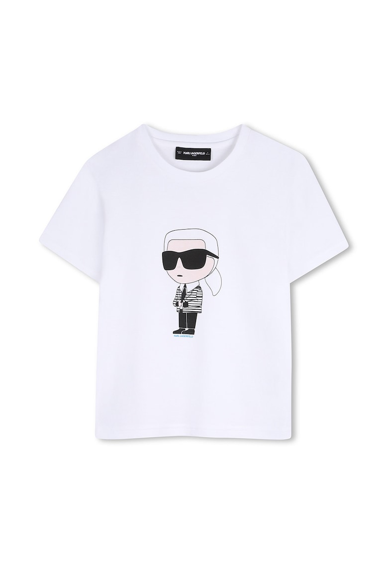 Tricou cu imprimeu logo - Negru stins/Alb optic