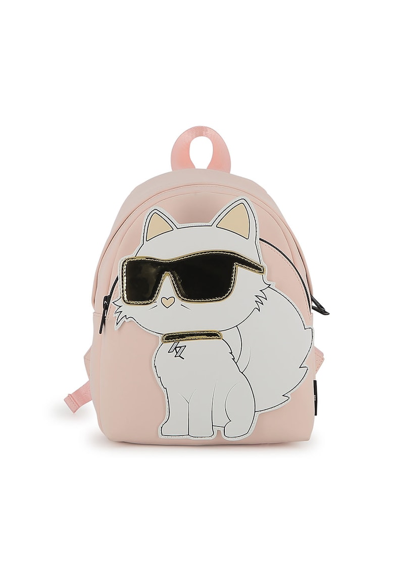 Rucsac cu model si barete ajustabile - Roz pastel