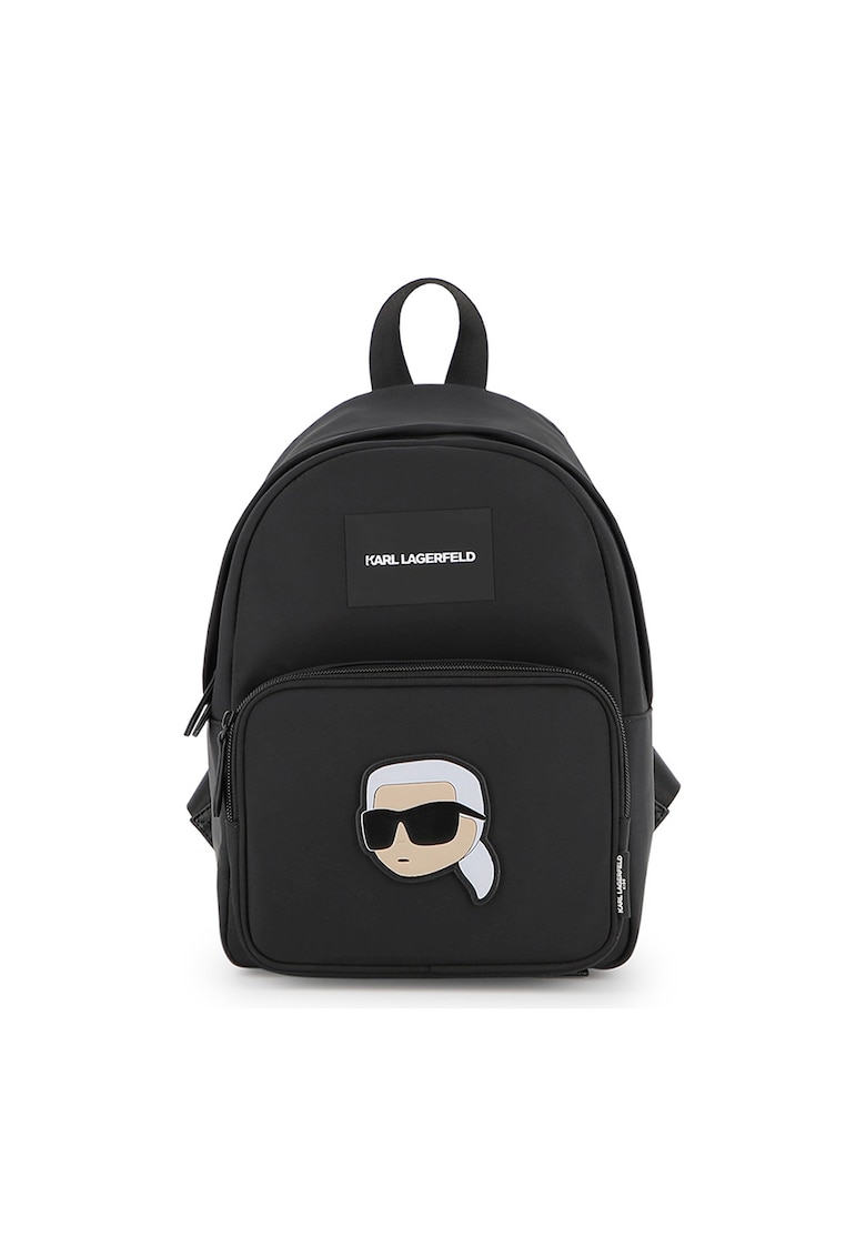 Rucsac cu amortizare pe spate si detalii logo - Negru/Alb optic