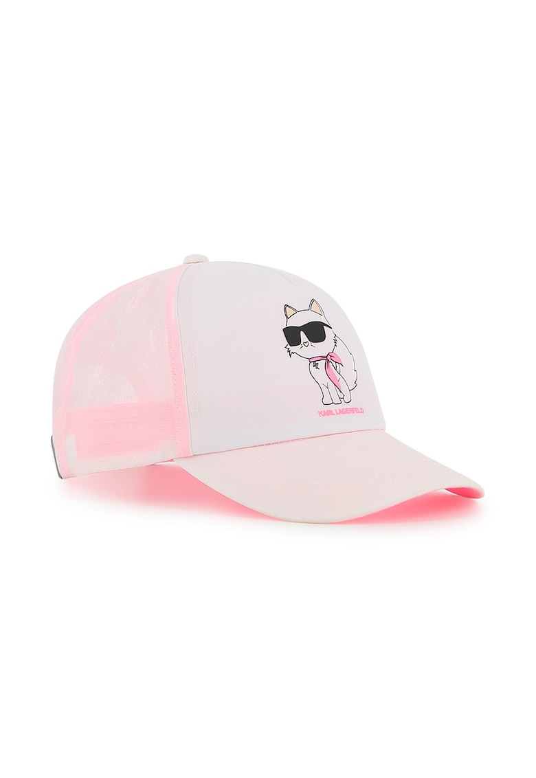 Sapca cu imprimeu logo - Roz pastel