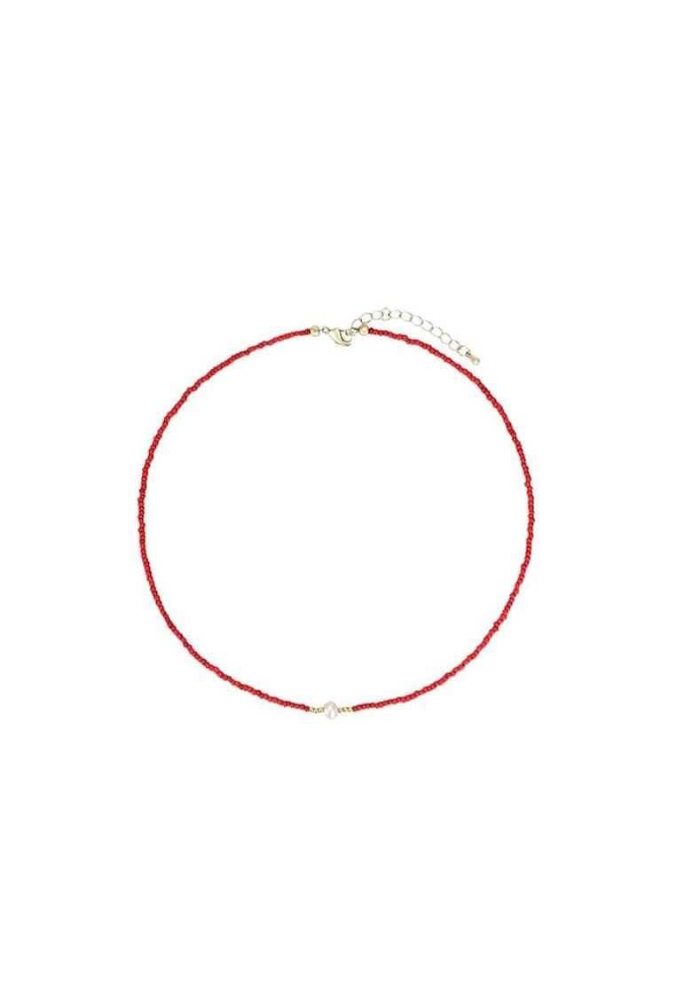Colier cu Perla 6017A - Rosu