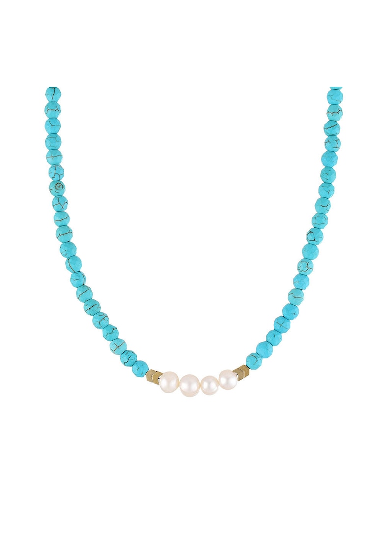 Colier/Choker Turquoise cu Perle Sic Moda 6108A