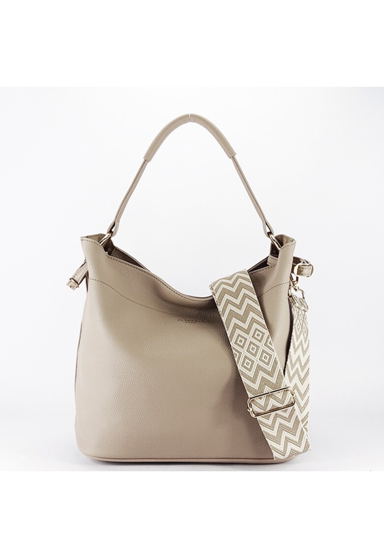 Geanta bej cu borseta detasabila F6966 M11 19178 - Bej