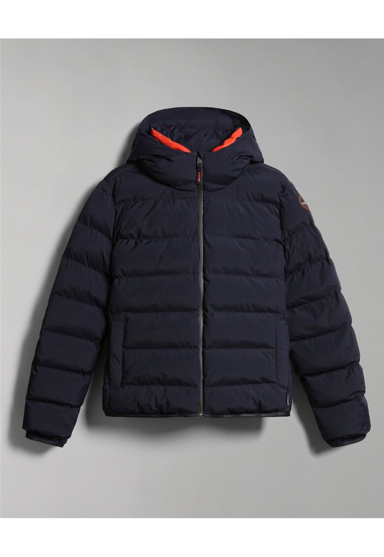 Geaca matlasata cu gluga si buzunare laterale