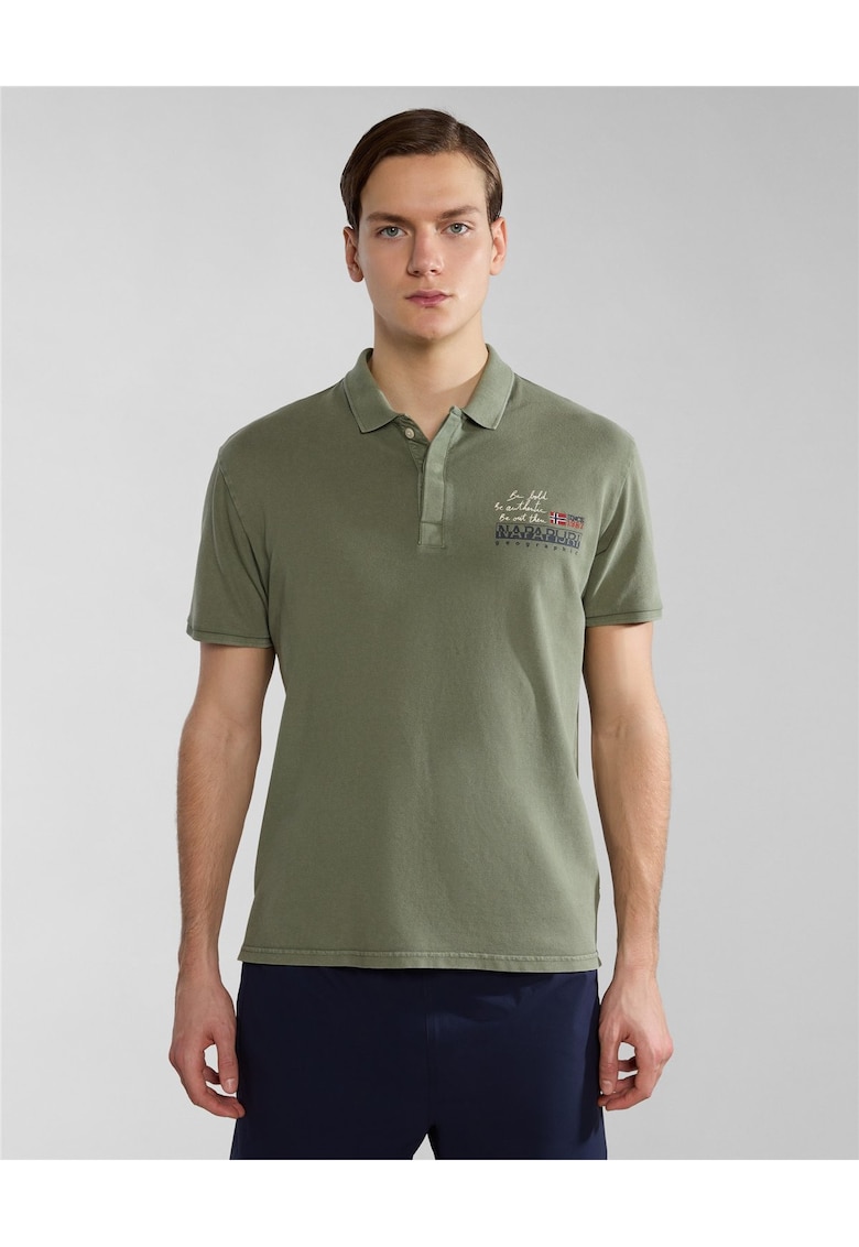 Tricou polo din amestec de bumbac cu logo Colville