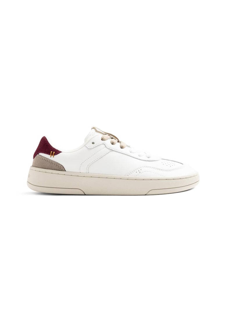 Pantofi sport de piele Mepanda - Alb/Visiniu