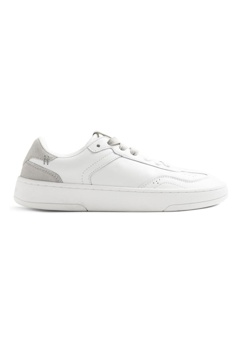 Pantofi sport de piele Mepanda - Alb/Gri