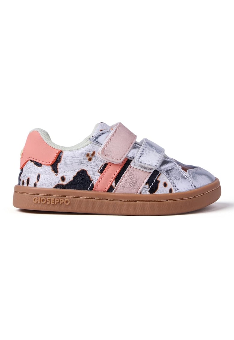 Pantofi sport cu detalii cu aspect metalic si animal print - Negru - Maro - Negru/Maro