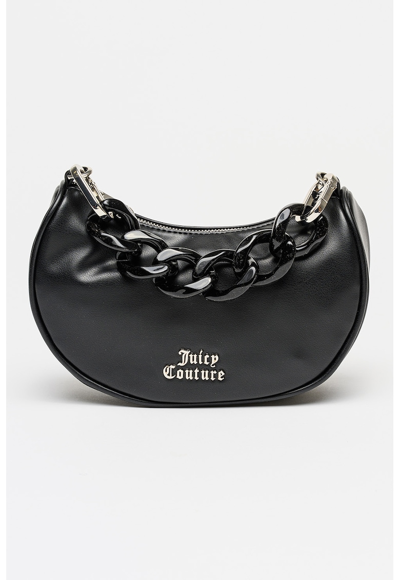 Geanta de piele ecologica cu bareta de umar Blossom - Negru