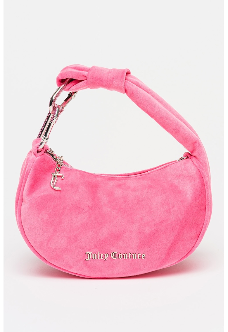 Geanta hobo mica cu aspect catifelat Bolssom - Roz deschis