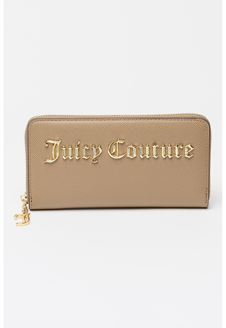 Portofel din piele ecologica cu fermoar Jasmine - Maro taupe