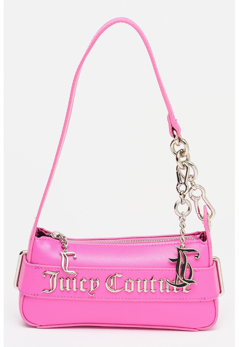 Geanta din piele ecologica cu bareta de umar Jasmine - Roz inchis