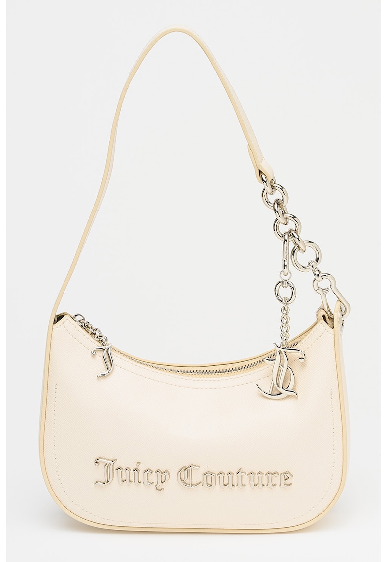 Geanta din piele ecologica cu etui detasabil si bareta de umar Jasmine - Alb murdar