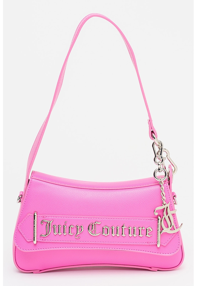 Geanta din piele ecologica cu bareta de umar Jasmine - Roz inchis