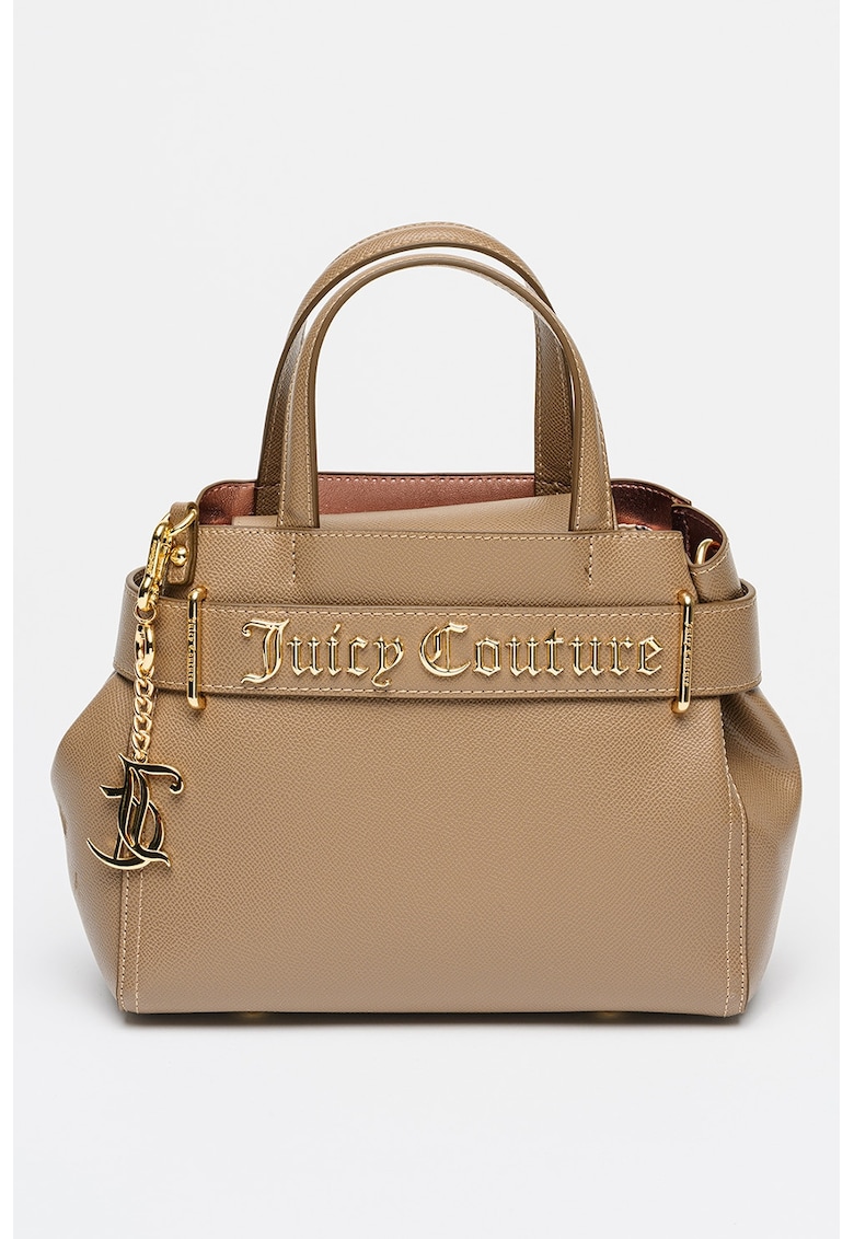 Geanta din piele ecologica cu maner si etui Jasmine - Maro taupe