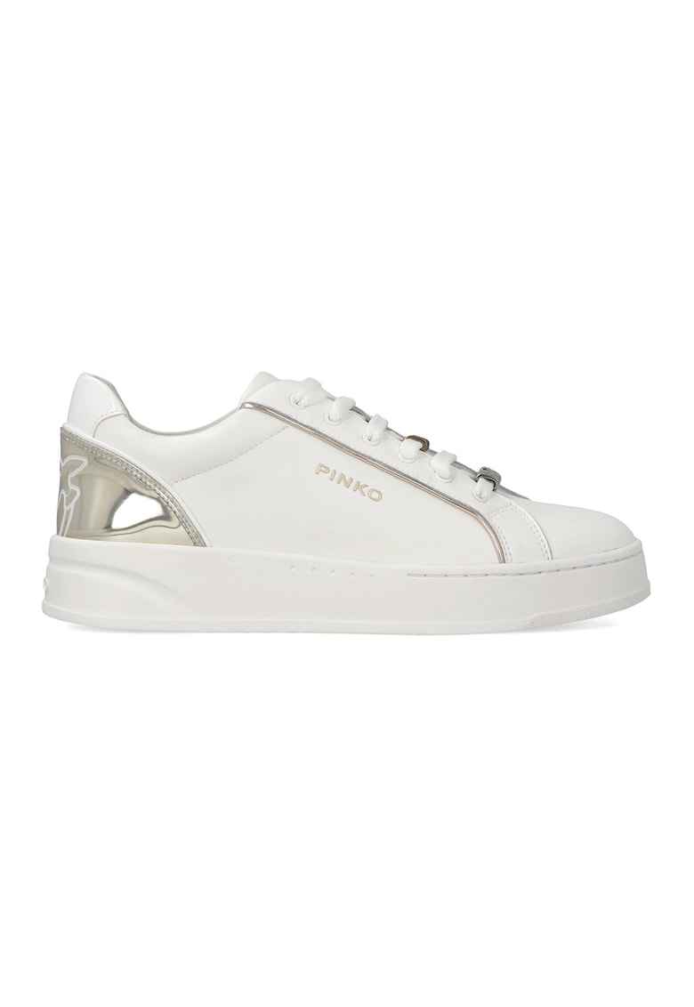 Pantofi sport low-cut din piele Iris - Auriu/Alb murdar