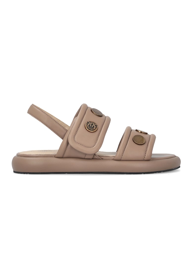 Sandale din piele Fiona - Bej inchis