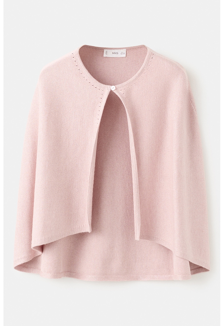 Cardigan tricotat cu nasturi - Roz prafuit