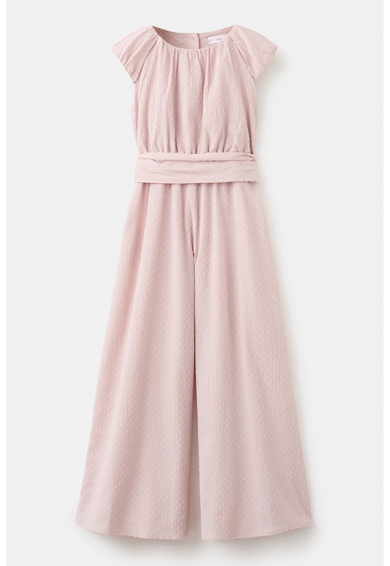Salopeta lunga cu croiala ampla - Roz pastel