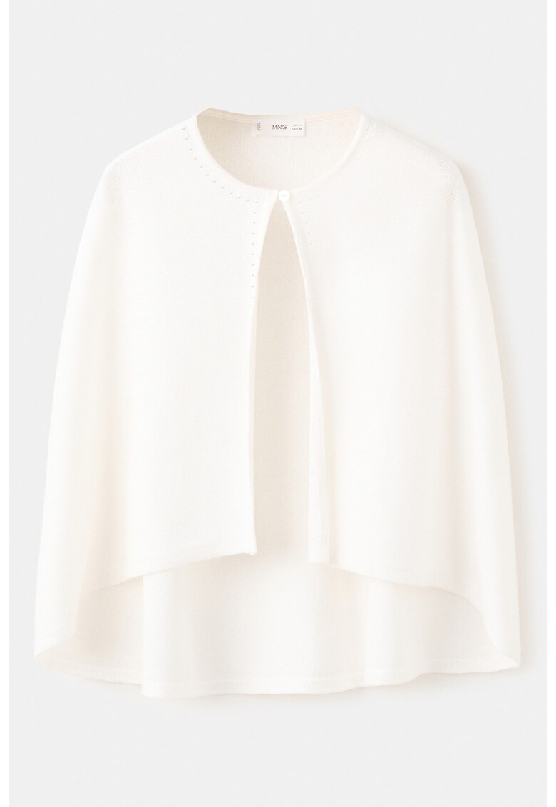 Cardigan tricotat cu nasturi - Alb murdar